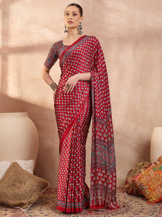Maira Mirror Work Semi Modal Saree for Wedding & Party Wear ClothsVilla