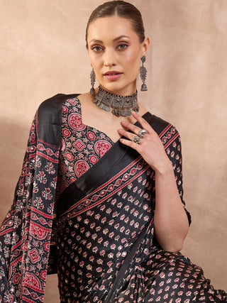 Maira Mirror Work Semi Modal Saree for Wedding & Party Wear ClothsVilla