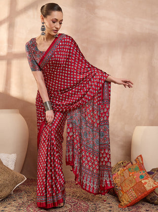 Maira Mirror Work Semi Modal Saree for Wedding & Party Wear ClothsVilla