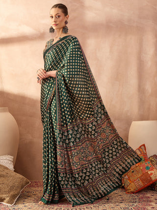 Maira Mirror Work Semi Modal Saree for Wedding & Party Wear ClothsVilla