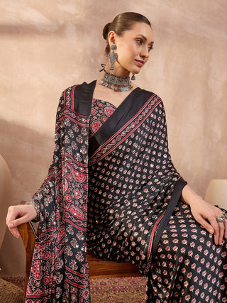 Maira Mirror Work Semi Modal Saree for Wedding & Party Wear ClothsVilla