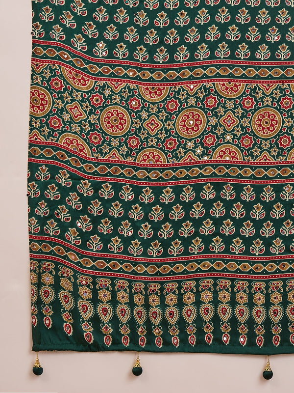 Maira Mirror Work Semi Modal Saree for Wedding & Party Wear ClothsVilla