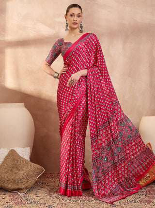 Maira Mirror Work Semi Modal Saree for Wedding & Party Wear ClothsVilla