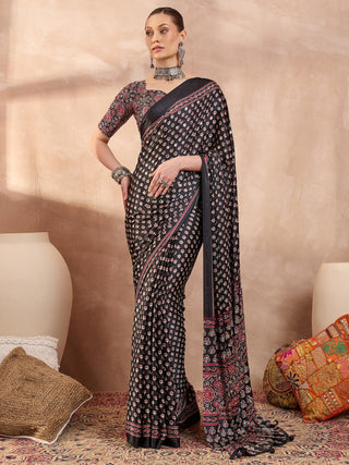 Maira Mirror Work Semi Modal Saree for Wedding & Party Wear ClothsVilla