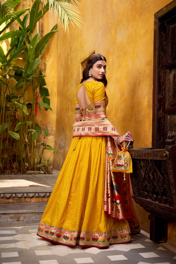 Mango Paithani Lehenga Set with Batwa ClothsVilla