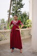 Load image into Gallery viewer, Maroon 14 Kg Rayon Kutchi Gamthi Embroidered Kurti ClothsVilla