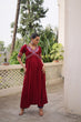 Load image into Gallery viewer, Maroon 14 Kg Rayon Kutchi Gamthi Embroidered Kurti ClothsVilla