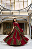 Maroon Ajrakh Printed Lehenga ClothsVilla