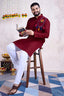 Maroon Color Festival Wear Men's Kurta Stylish Collection Clothsvilla