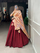 Load image into Gallery viewer, Maroon Color Pure Cotton Chaniya Choli Set Clothsvilla