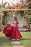 Maroon Cotton Lehenga with Kutchi Patchwork ClothsVilla
