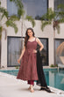 Load image into Gallery viewer, Maroon Cotton Printed Anarkali Suit ClothsVilla