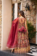 Load image into Gallery viewer, Maroon Designer Digital Printed Jimmy Organza Anarkali Gown Set with Lace Dupatta ClothsVilla