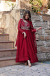 Load image into Gallery viewer, Maroon Designer Faux Blooming Gown with Sequins &amp; Beads Embroidery ClothsVilla