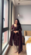 Load image into Gallery viewer, Maroon Designer Luxury Faux Blooming Suit Set with Heavy Sequins &amp; Cording Zari Embroidery, Matching Pants and Embroidered Dupatta ClothsVilla