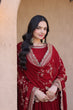 Load image into Gallery viewer, Maroon Designer Zari Sequins Gown ClothsVilla