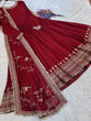 Load image into Gallery viewer, Maroon Designer Zari Sequins Gown ClothsVilla
