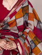 Load image into Gallery viewer, Maroon Elegant Chanderi Printed Saree with Temple Border &amp; Matching Blouse ClothsVilla
