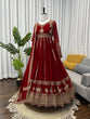 Load image into Gallery viewer, Maroon Elegant Faux Georgette Anarkali Set with Pant &amp; Dupatta ClothsVilla