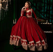 Load image into Gallery viewer, Maroon Elegant Faux Georgette Anarkali Set with Pant &amp; Dupatta ClothsVilla