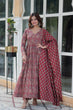 Load image into Gallery viewer, Maroon Elegant Pure Cotton Suit Set with Dupatta – Comfort Meets Style ClothsVilla