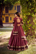 Load image into Gallery viewer, Maroon Elegant Stitched Chettinad Cotton Lehenga with Checks &amp; Zari Weaving – Traditional Festive Wear Set ClothsVilla