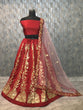 Load image into Gallery viewer, Maroon Elegant Tapeta Silk Lehenga Set ClothsVilla