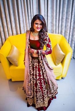 Maroon Elegant Tapeta Silk Lehenga Set ClothsVilla