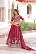 Load image into Gallery viewer, Maroon Elegant Vichitra Silk Full-Stitched Lehenga Choli Set with Heavy Sequins &amp; Thread Embroidery, Unstitched Blouse &amp; Designer Embroidered Dupatta ClothsVilla
