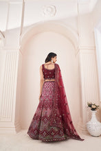 Load image into Gallery viewer, Captivating Maroon Embroidered Lehenga Choli Set - Perfect for Parties ClothsVilla