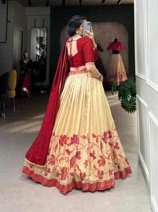 Maroon Exquisite Silk Lehenga Set with Lace Touch - Stitched, Perfect for Every Celebration