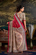 Load image into Gallery viewer, Maroon Fusion of Madhubani and Bandhej Green Silk Saree with Unstitched Blouse ClothsVilla