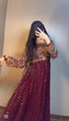 Load image into Gallery viewer, Maroon Glamorous Faux Georgette Gown with Embroidered Dupatta ClothsVilla