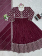 Load image into Gallery viewer, Maroon Glamorous Faux Georgette Gown with Embroidered Dupatta ClothsVilla