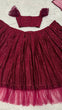 Load image into Gallery viewer, Maroon Glamorous Georgette Lehenga Set with Sequins &amp; Ruffle Border Detailing ClothsVilla