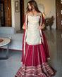 Load image into Gallery viewer, Maroon Graceful Embroidered Lehenga Set ClothsVilla