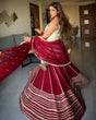 Load image into Gallery viewer, Maroon Graceful Embroidered Lehenga Set ClothsVilla