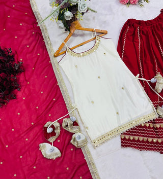 Maroon Graceful Embroidered Lehenga Set ClothsVilla