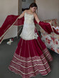 Load image into Gallery viewer, Maroon Graceful Embroidered Lehenga Set ClothsVilla