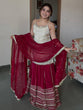 Load image into Gallery viewer, Maroon Graceful Embroidered Lehenga Set ClothsVilla