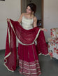 Load image into Gallery viewer, Maroon Graceful Embroidered Lehenga Set ClothsVilla