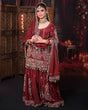 Load image into Gallery viewer, Maroon Heavy Faux Georgette Embroidered Suit Set with Sequin Work &amp; Fancy Latkan Dupatta Clothsvilla
