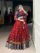 Load image into Gallery viewer, Maroon Kalamkari Printed Poly Cotton Gown with Zari Weaving Koti Set ClothsVilla