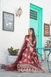 Load image into Gallery viewer, Maroon Premium Designer Chinon Silk Printed Gown with Sequence Work Clothsvilla