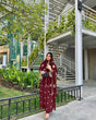 Load image into Gallery viewer, Maroon Premium Designer Party Wear Faux Georgette Top, Bottom &amp; Dupatta Set Clothsvilla