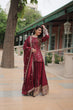 Load image into Gallery viewer, Maroon Premium Designer Readymade Kurti-Plazzo-Dupatta Set Clothsvilla