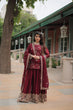 Load image into Gallery viewer, Maroon Premium Designer Readymade Kurti-Plazzo-Dupatta Set Clothsvilla