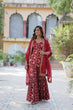 Load image into Gallery viewer, Maroon Premium Designer Readymade Top-Sharara-Dupatta Collection