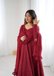 Load image into Gallery viewer, Maroon Premium Fox Georgette Lucknowi Sequence Work Anarkali Set ClothsVilla