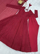 Load image into Gallery viewer, Maroon Premium Fox Georgette Lucknowi Sequence Work Anarkali Set ClothsVilla